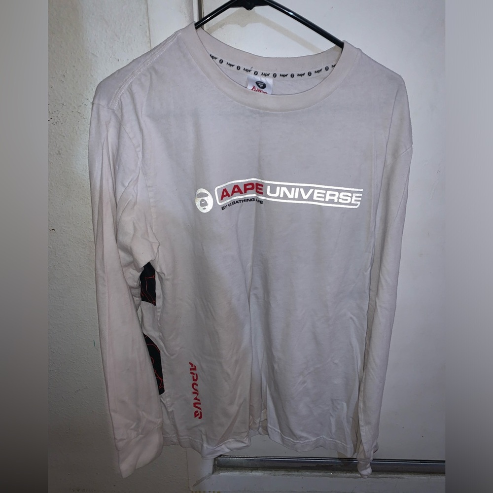 BAPE Men’s White Swearshirt Longsleeve